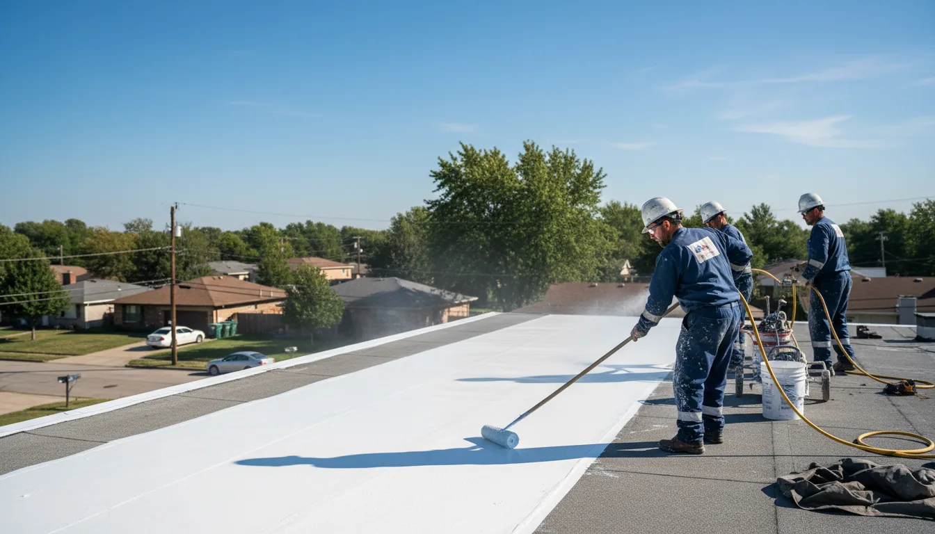 Commercial roof coating in Brisbin, PA near me